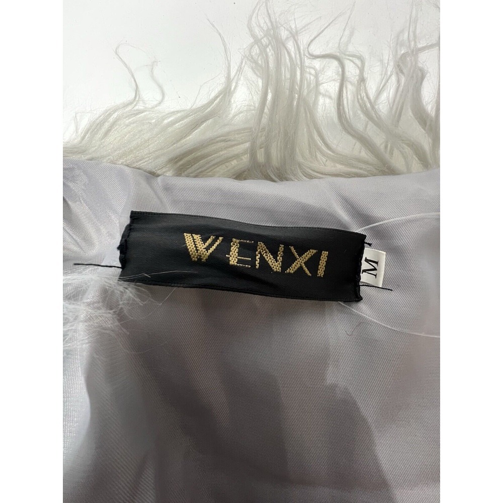 Wenxi Women's Faux Fur Jacket Gray Size M - Picture 3 of 8